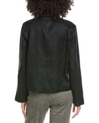Eileen Fisher Shawl Collar Linen & Silk-Blend Jacket