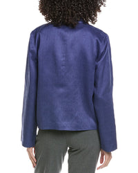 Eileen Fisher Shawl Collar Linen & Silk-Blend Jacket