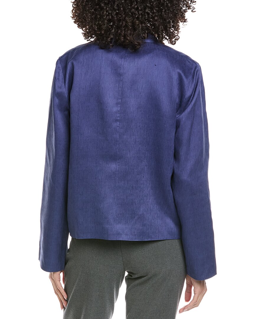 Eileen Fisher Shawl Collar Linen & Silk-Blend Jacket