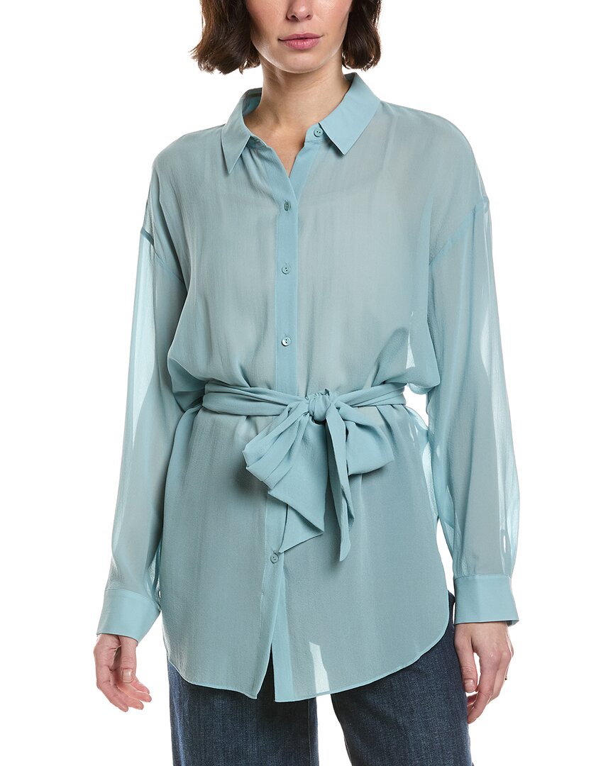 Eileen Fisher Classic Collar Silk Shirt