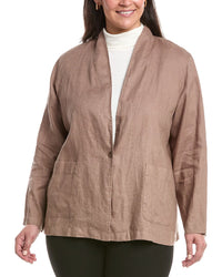 Eileen Fisher Plus Button Jacket