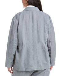 Eileen Fisher Plus Linen & Silk-Blend Blazer