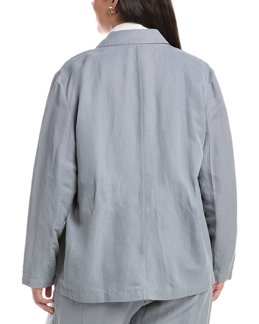 Eileen Fisher Plus Linen & Silk-Blend Blazer