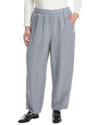 Eileen Fisher Plus Linen & Silk-Blend Ankle Lantern Pant
