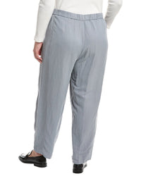 Eileen Fisher Plus Linen & Silk-Blend Ankle Lantern Pant
