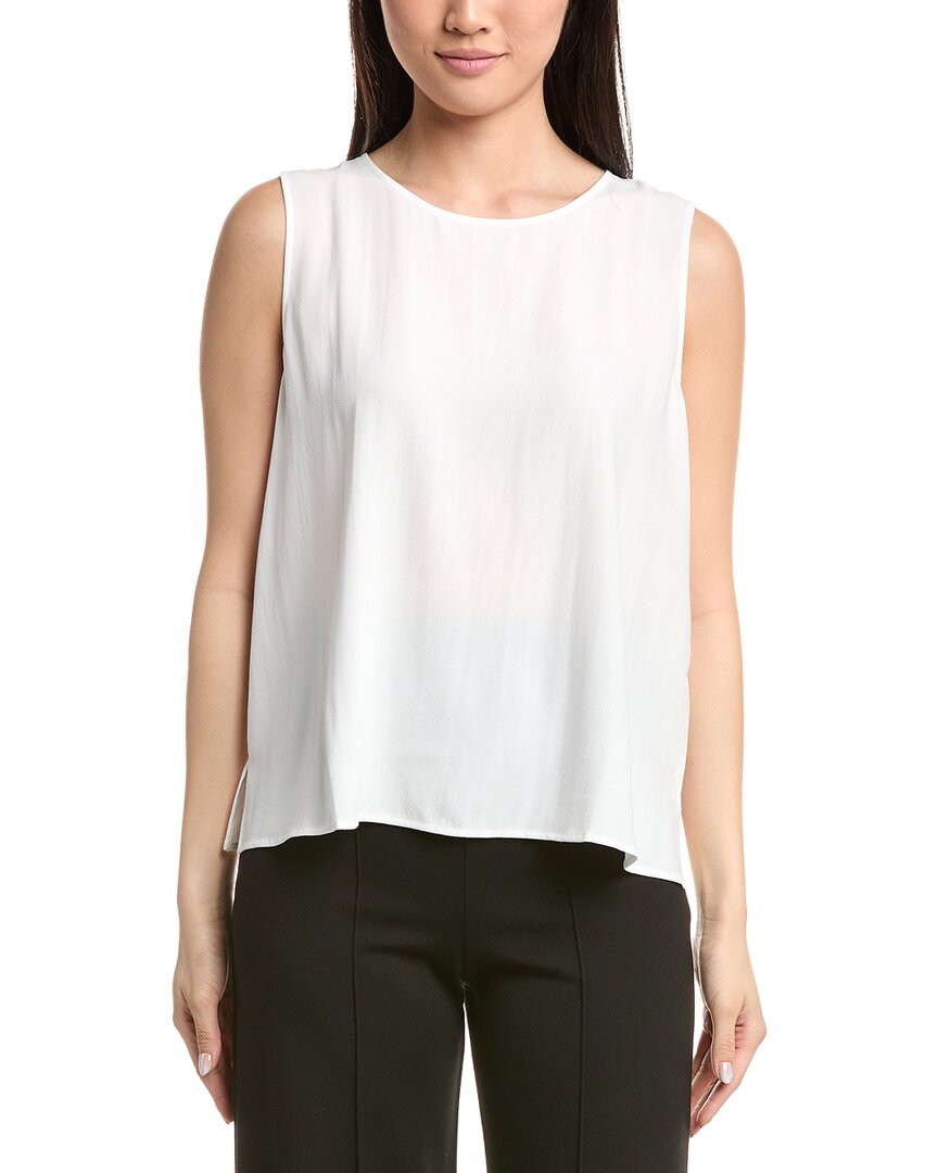 Eileen Fisher Round Neck Silk Shell