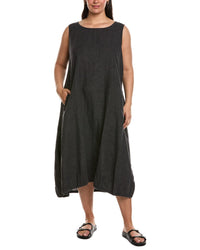 EILEEN FISHER Eileen Fisher Plus Lantern Linen Maxi Dress