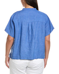 EILEEN FISHER Eileen Fisher Mandarin Collar Linen Shirt