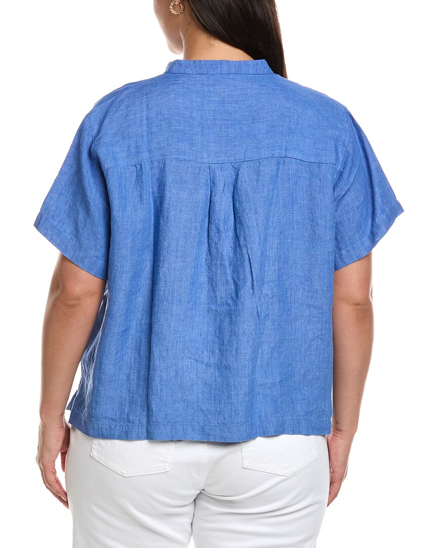EILEEN FISHER Eileen Fisher Mandarin Collar Linen Shirt