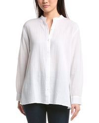 Eileen Fisher Mandarin Collar Shirt