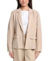 Eileen Fisher Plus Linen & Silk-Blend Blazer