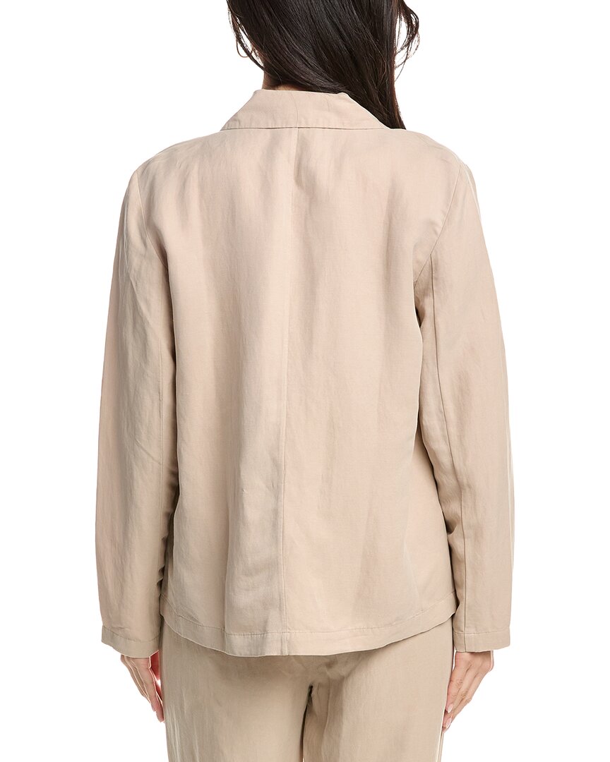Eileen Fisher Plus Linen & Silk-Blend Blazer