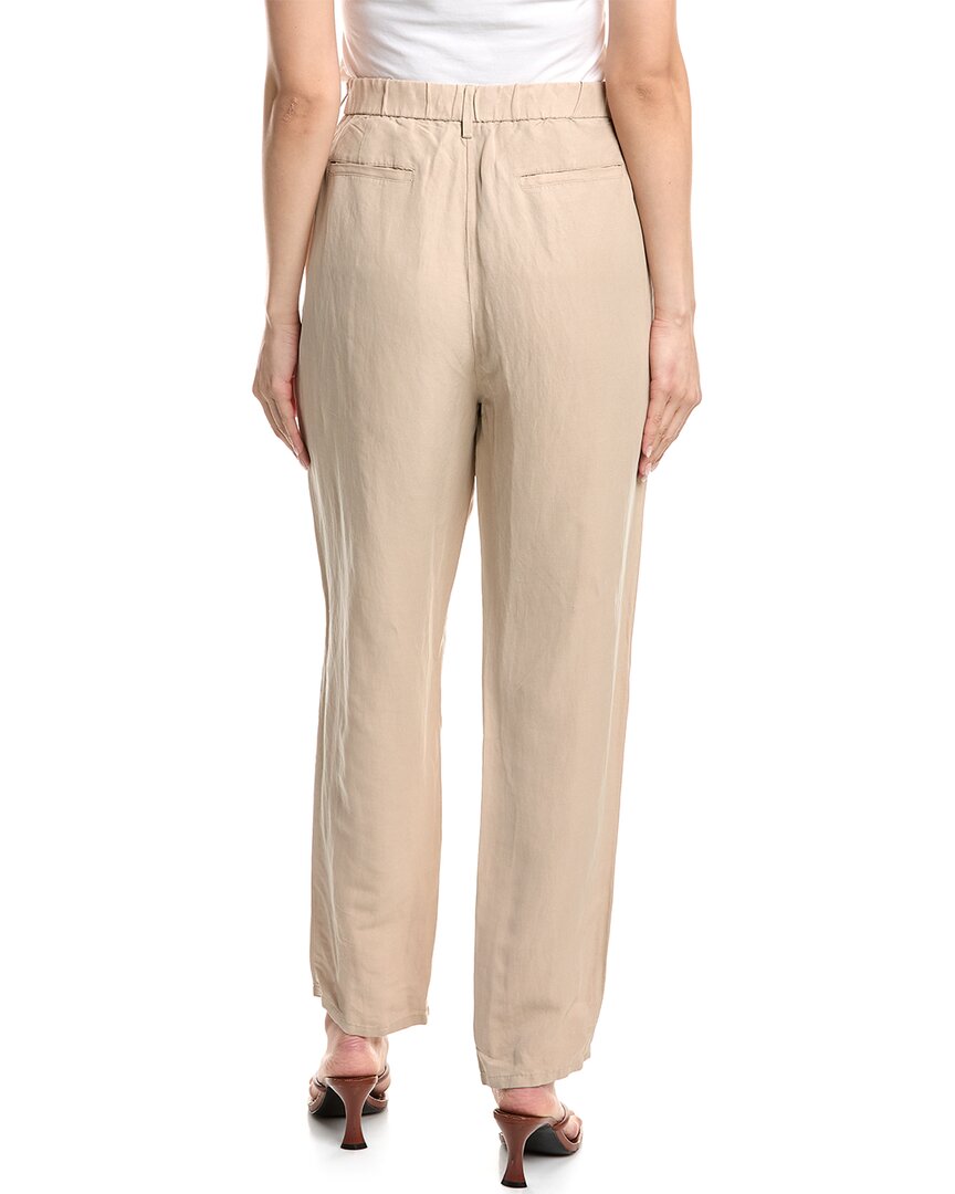 Eileen Fisher Petite Ankle Pleated Silk & Linen-Blend Pant