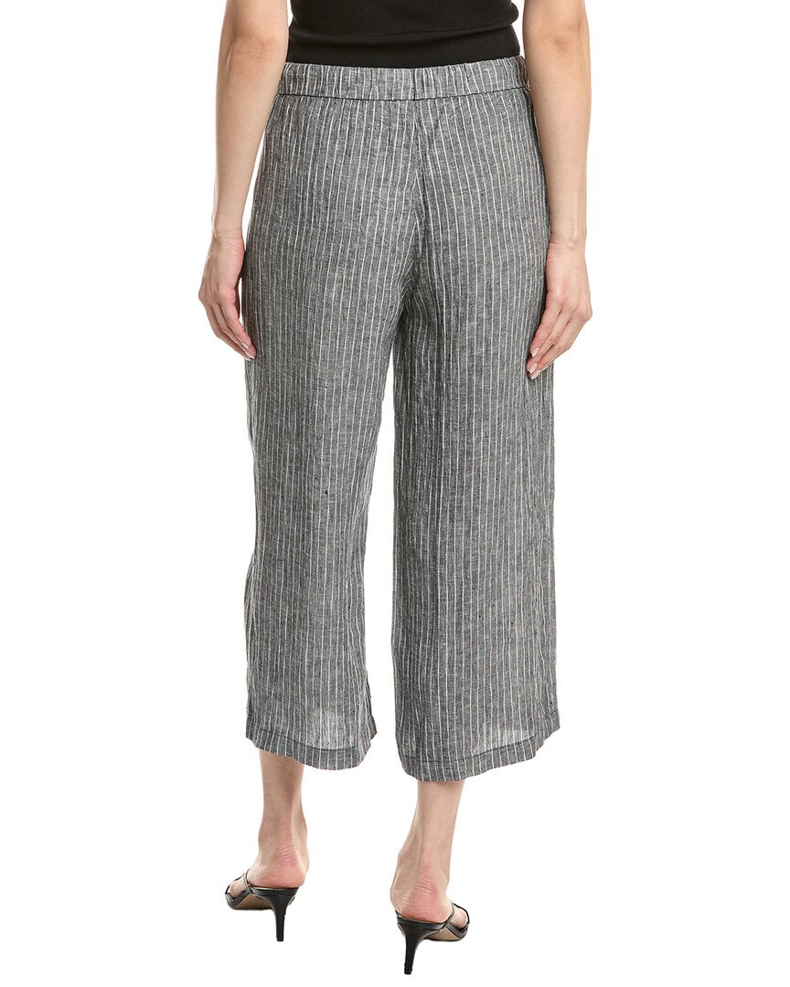 Eileen Fisher Petite Wide Cropped Linen Pant