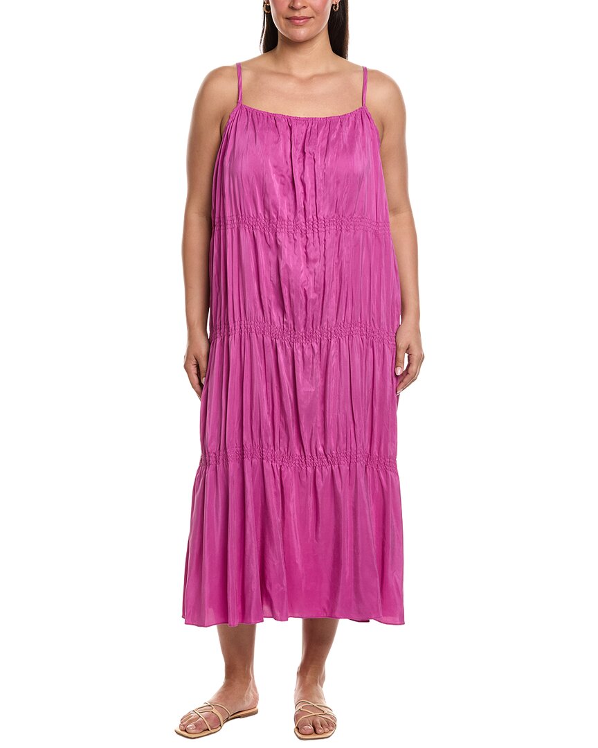 EILEEN FISHER Eileen Fisher Smocked Silk Dress