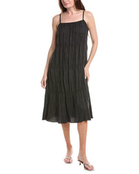 Eileen Fisher Petite Smocked Silk Dress