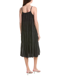 Eileen Fisher Petite Smocked Silk Dress
