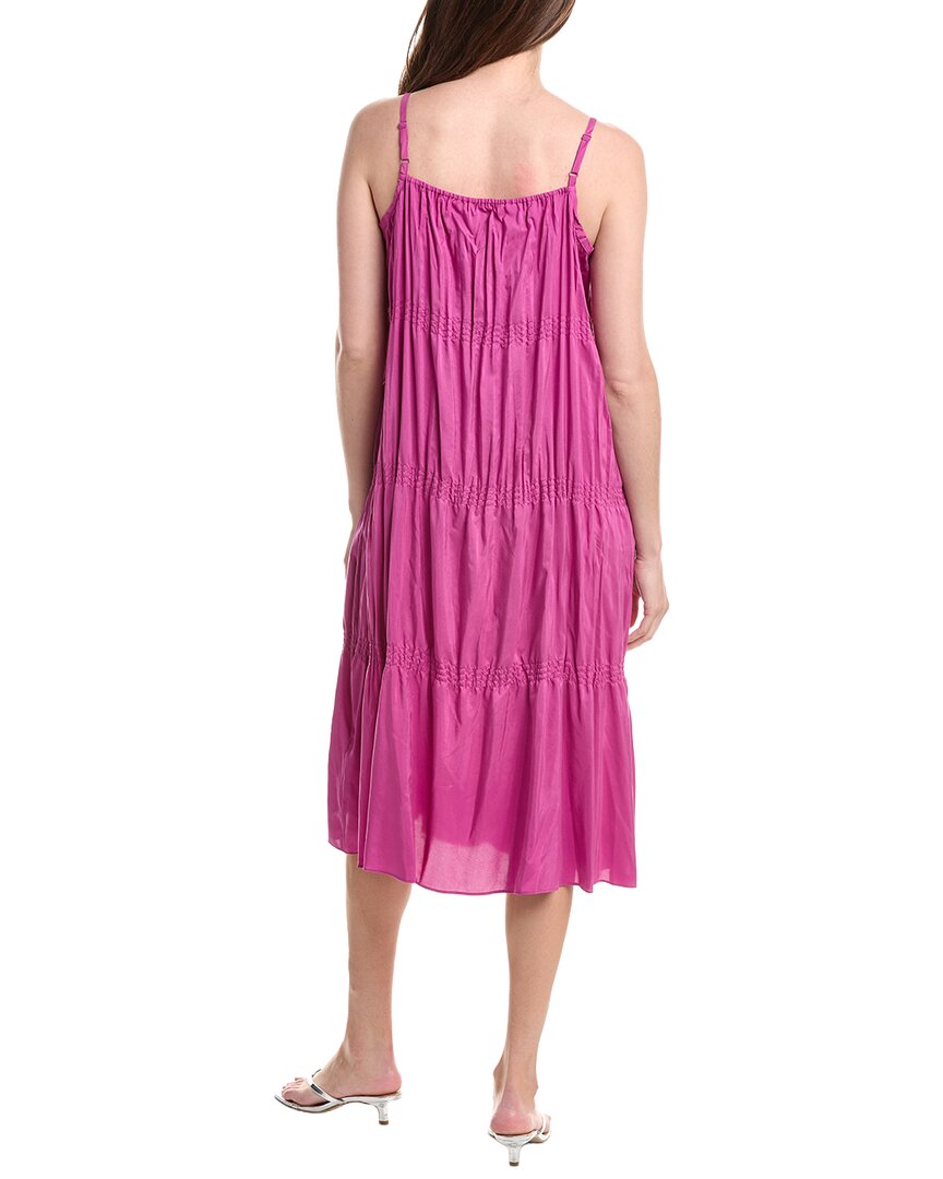 Eileen Fisher Petite Smocked Silk Dress