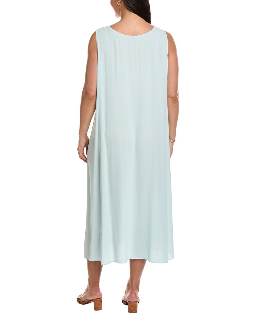 Eileen Fisher Plus Scoop Neck Silk Flare Dress