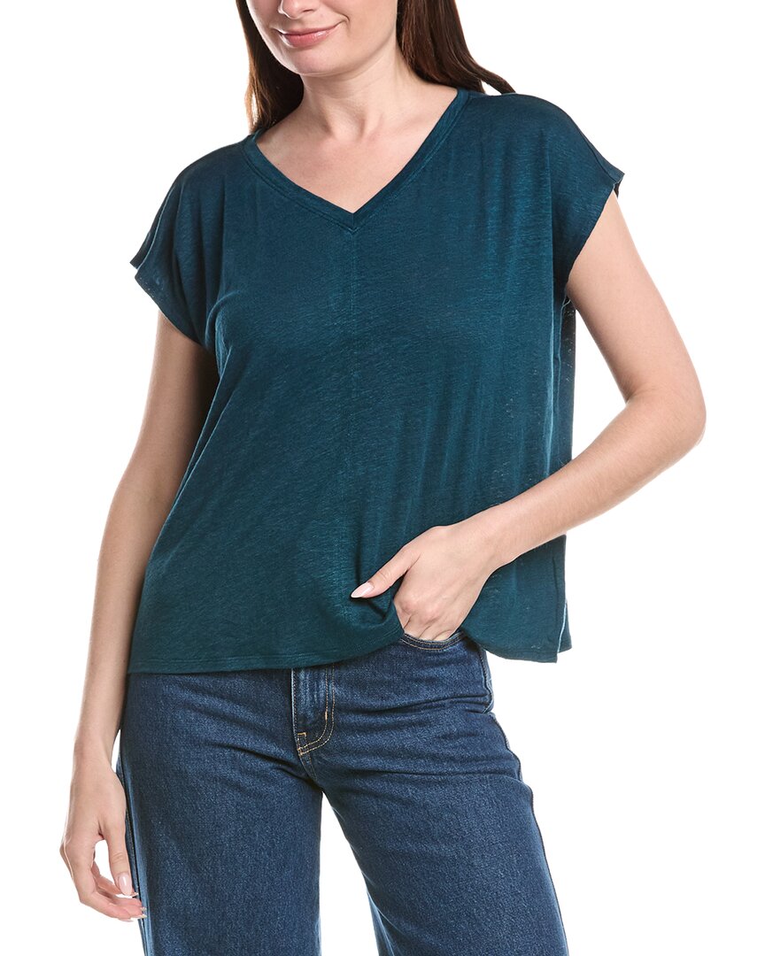 Eileen Fisher V Neck Square Linen T-Shirt