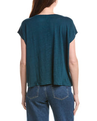 Eileen Fisher V Neck Square Linen T-Shirt
