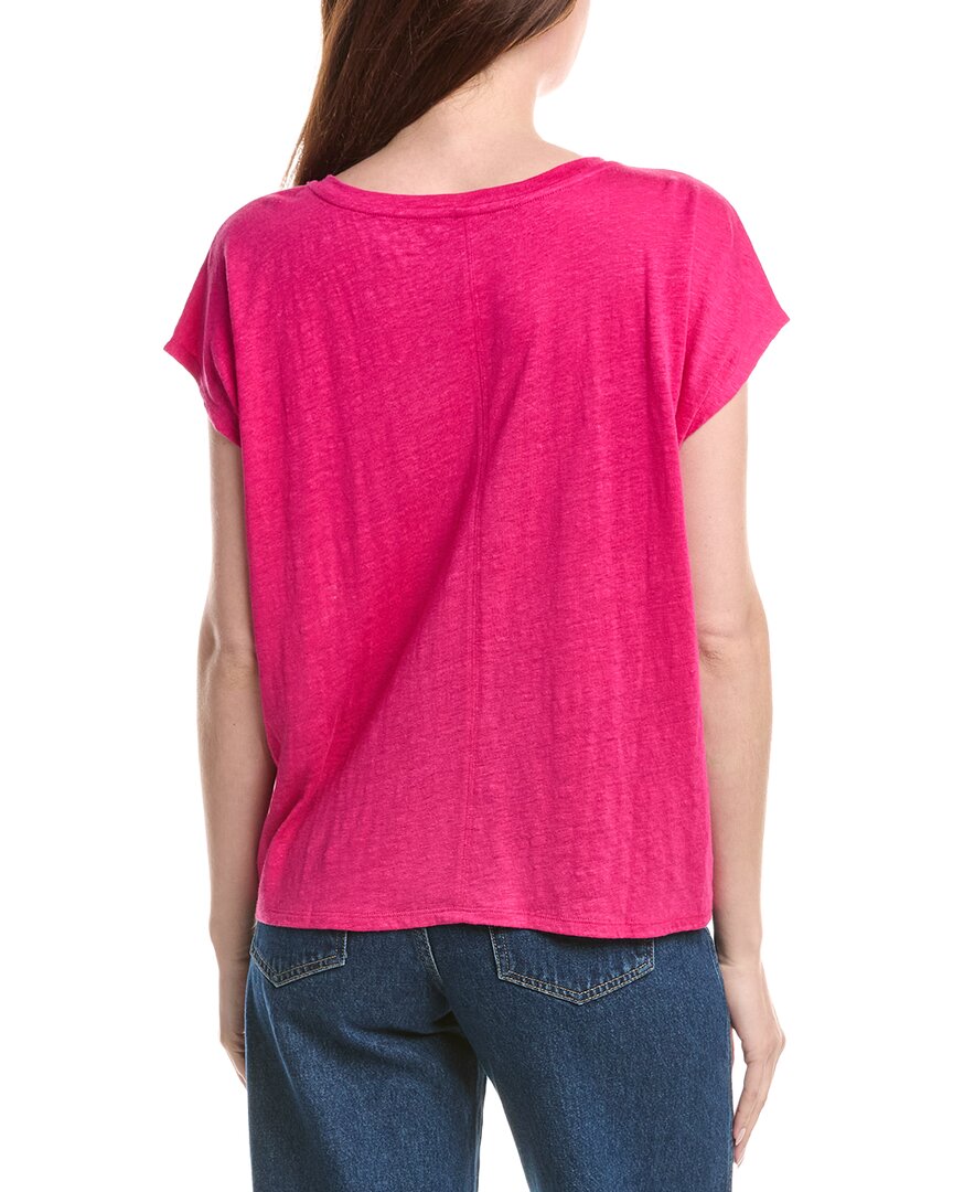 Eileen Fisher V Neck Square Linen T-Shirt