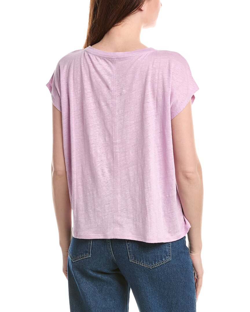 Eileen Fisher V Neck Square Linen T-Shirt