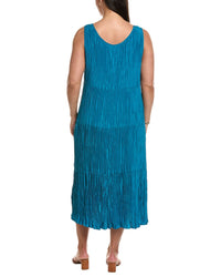 EILEEN FISHER Eileen Fisher Pleated Silk Flare Dress