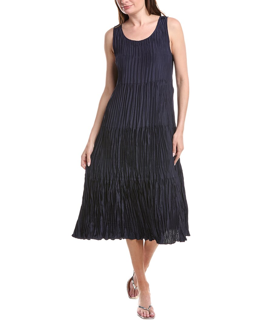 Eileen Fisher Pleated Silk Flare Dress