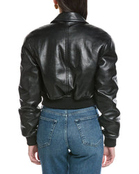 Nanushka Myrto Ribbed Cropped Jacket