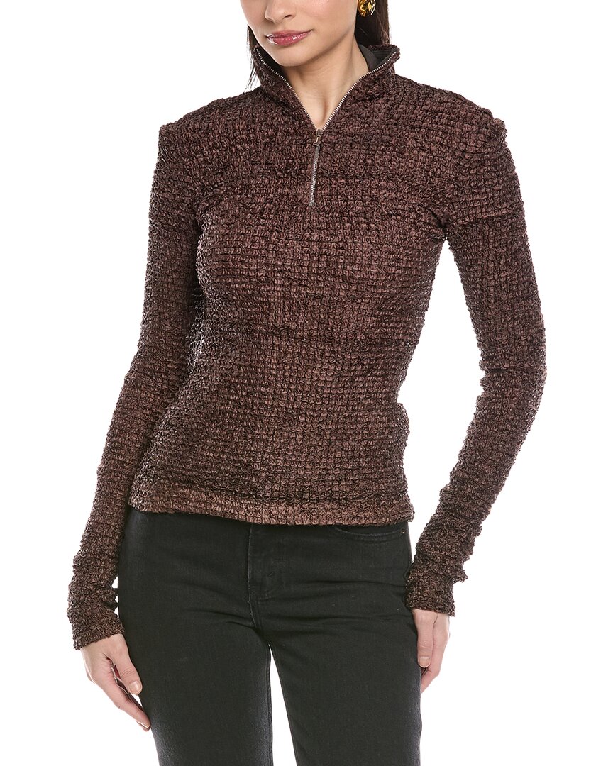 NANUSHKA Nanushka Flora Fitted Turtleneck Top