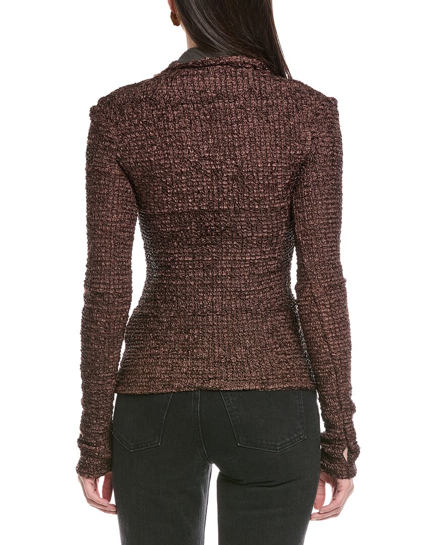 NANUSHKA Nanushka Flora Fitted Turtleneck Top