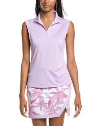 Stella Parker Stella Parker Mock Zip Knit Top