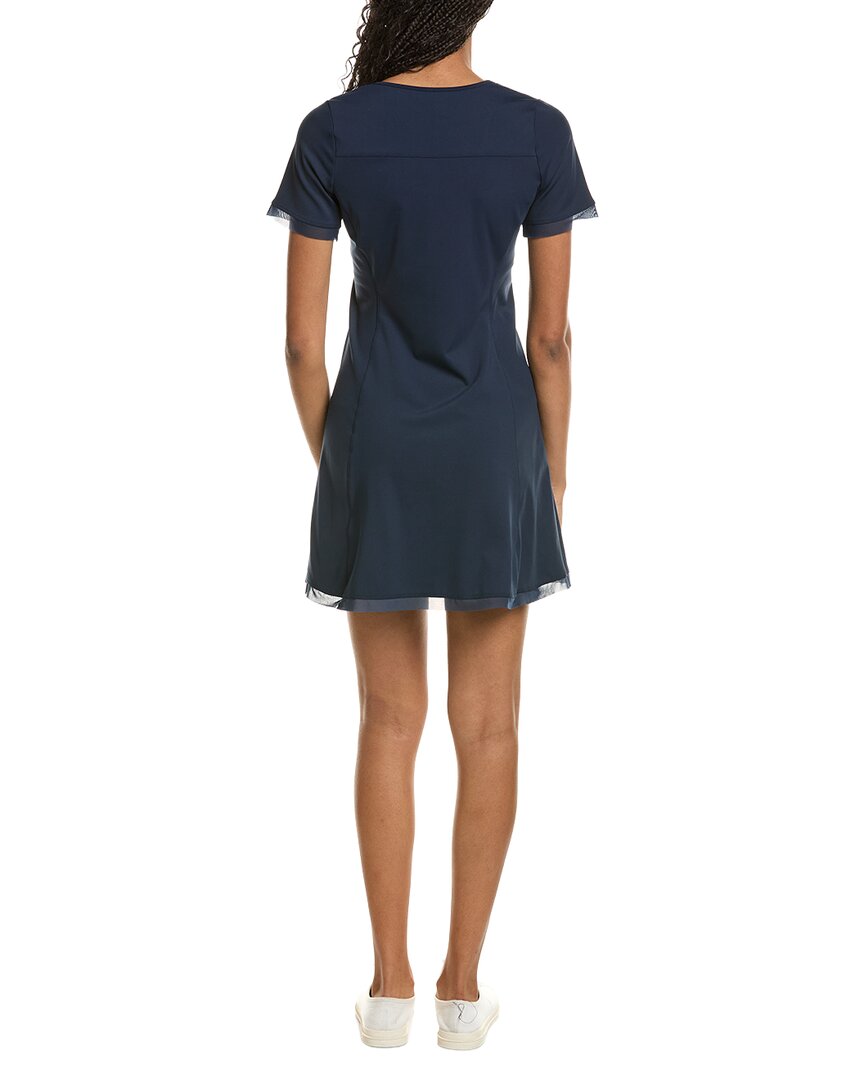 Stella Parker Stella Parker Scoop Neck Mesh Detail Dress