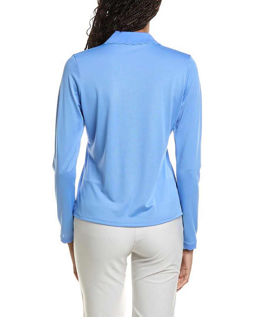 Stella Parker Stella Parker Scallop Pique Polo Shirt