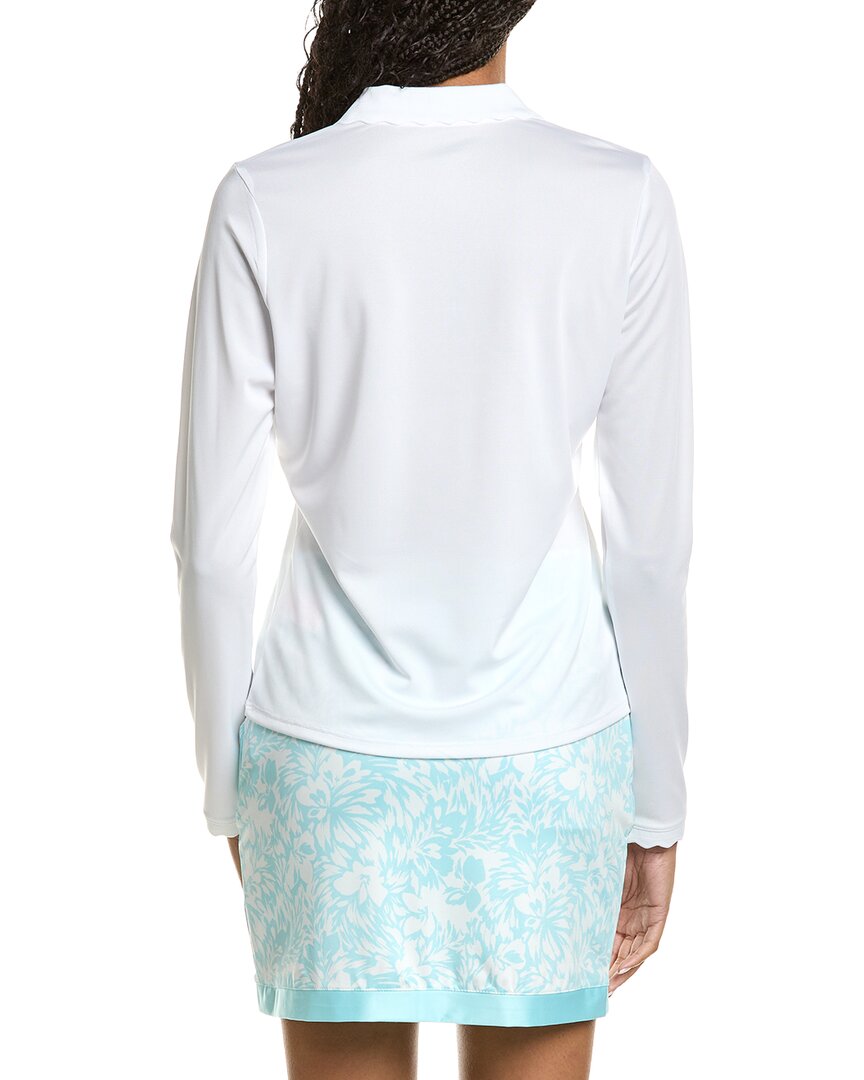 Stella Parker Stella Parker Scallop Pique Polo Shirt