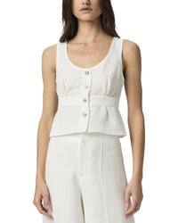 Paige Linen-Blend Caine Top