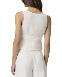 Paige Linen-Blend Caine Top