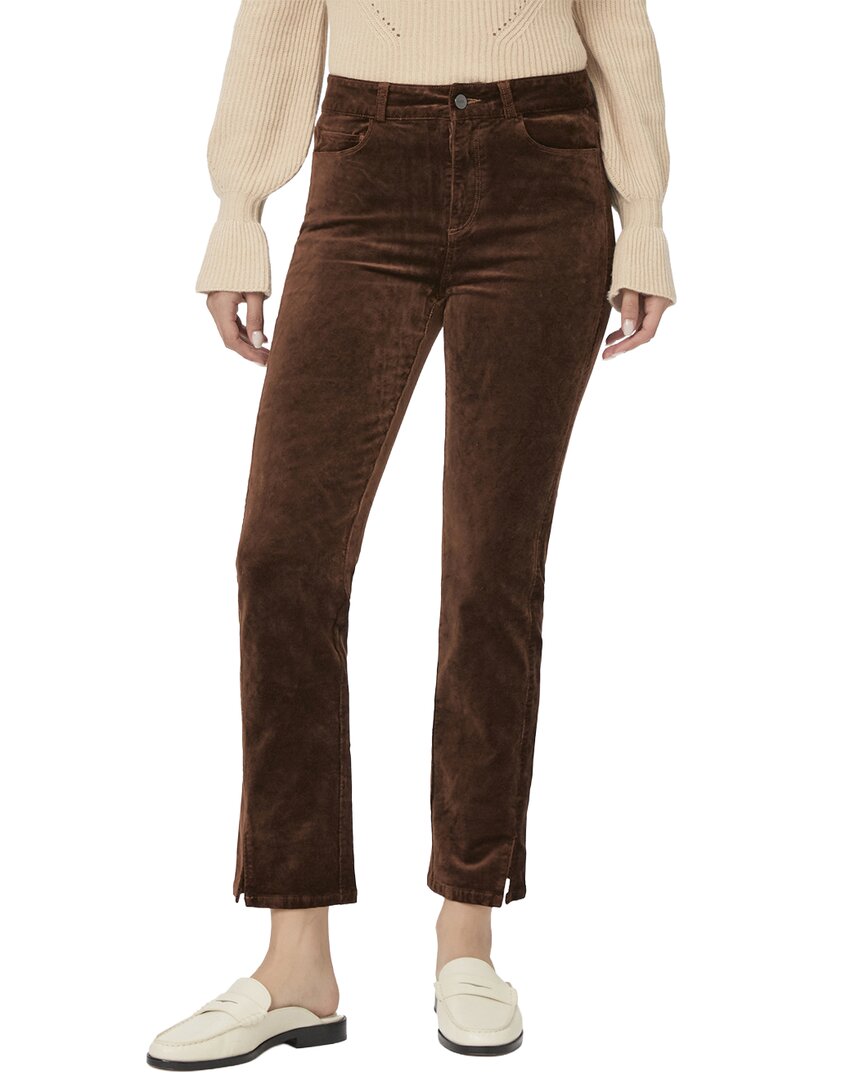 Paige Cindy Twisted Seam Slit Chicory Coffee Jean