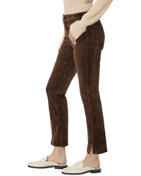 Paige Cindy Twisted Seam Slit Chicory Coffee Jean