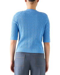 Lk Bennett Shona Knitted Wool-Blend Top