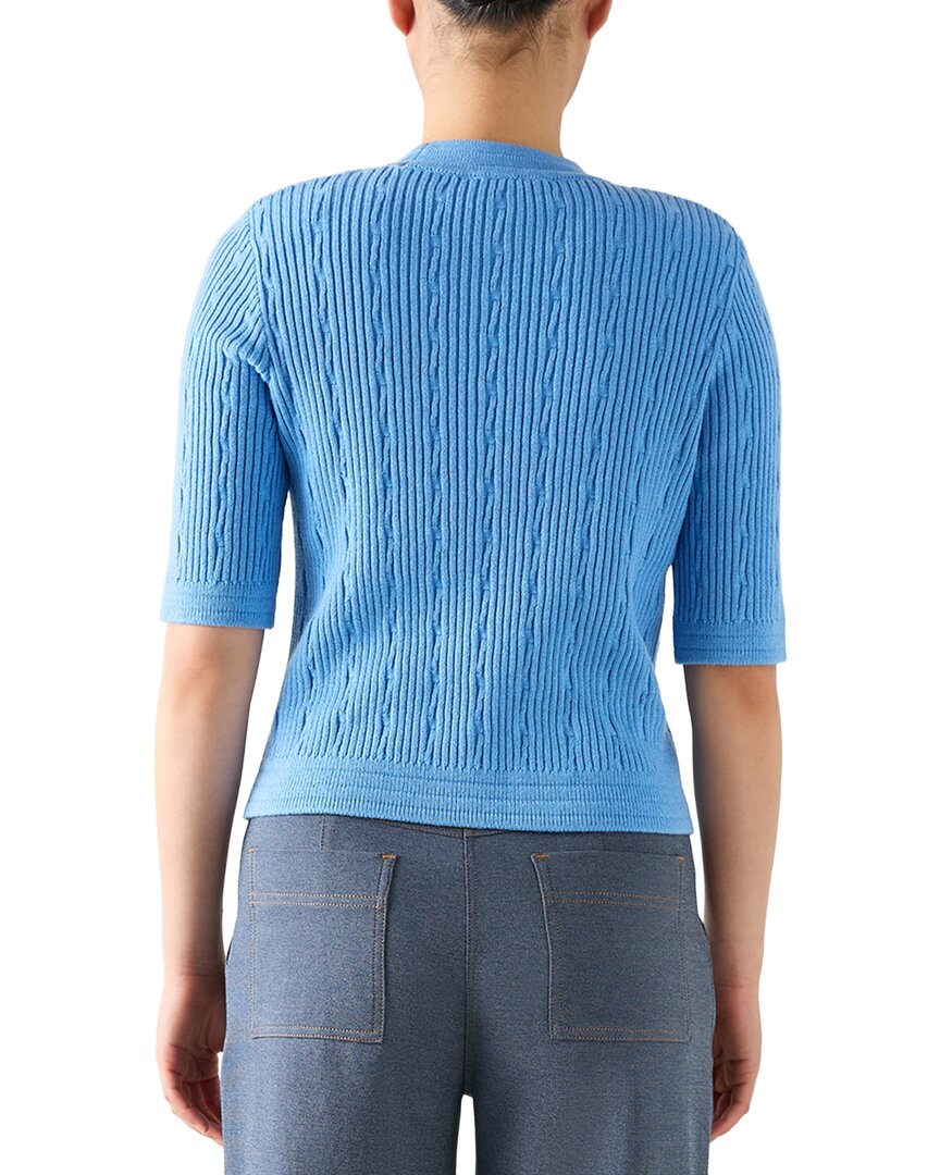 Lk Bennett Shona Knitted Wool-Blend Top