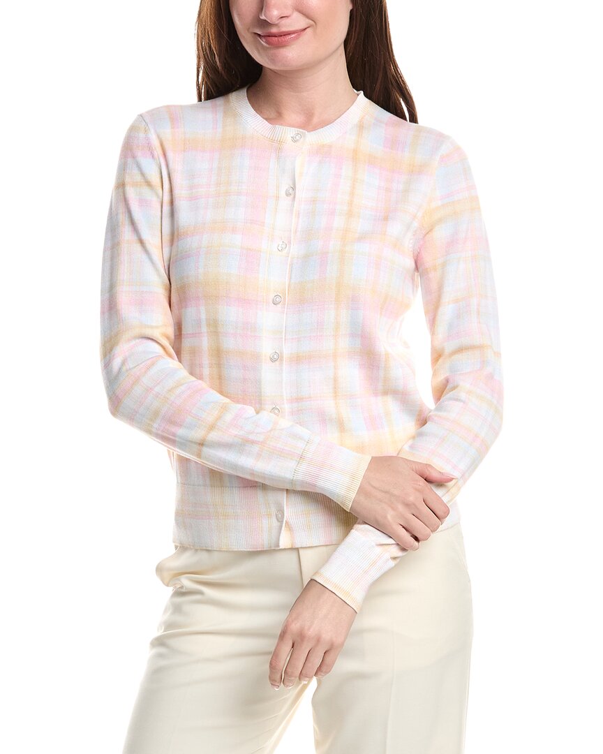 Brooks Brothers Print Crewneck Cardigan