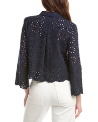 Brooks Brothers Eyelet Crop Blouse