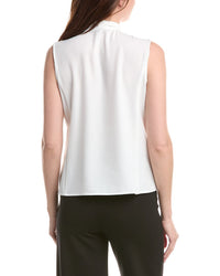 Brooks Brothers Crepe Tie Neck Top