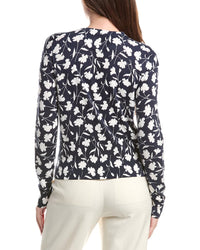Brooks Brothers Print Crewneck Cardigan