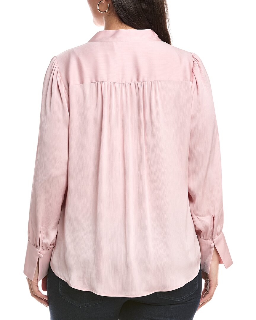 Anne Klein Plus Pleat Front Blouse