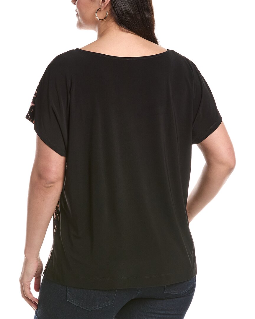 Anne Klein Plus Knit Back Shirt