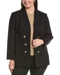 Anne Klein Plus Funnel Neck Jacket