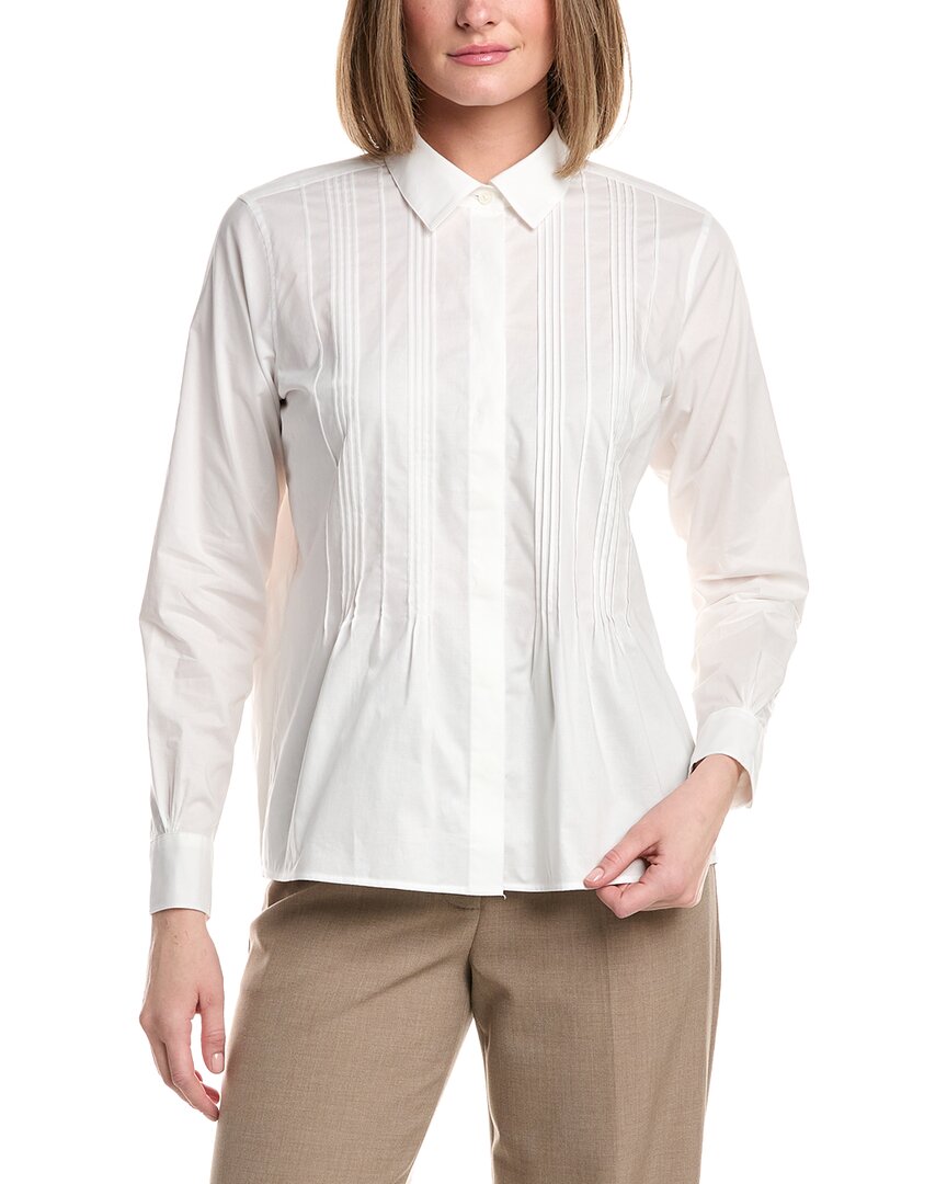 Brooks Brothers Poplin Placket Relaxed Blouse